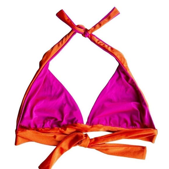 Becca Pink And Orange Cutout Hipster Two Piece Bikini - Picture 7 of 12